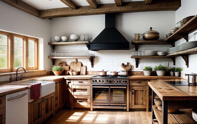 Farmhouse Kitchen Design Rendering