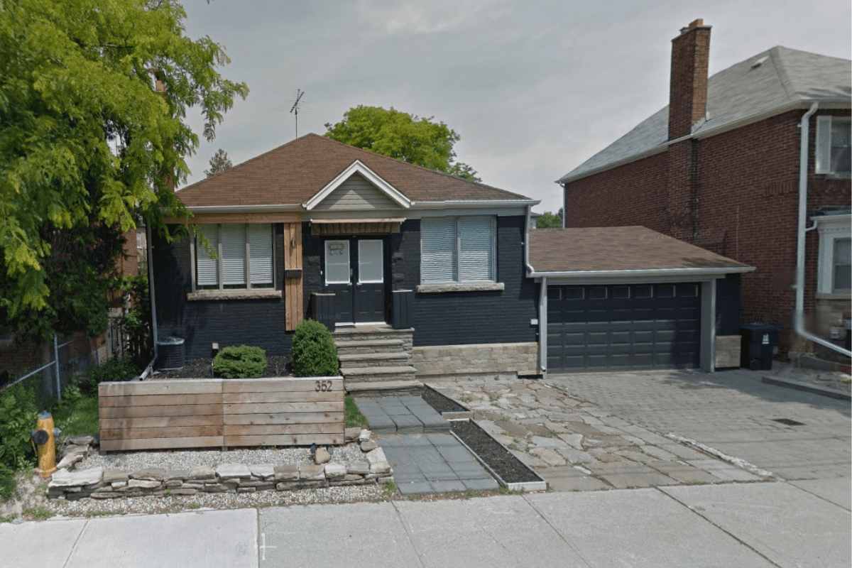 Before – 50ft wide lot in Bedford Park, Toronto prior to custom home severance and new construction by Ridgestone Homes