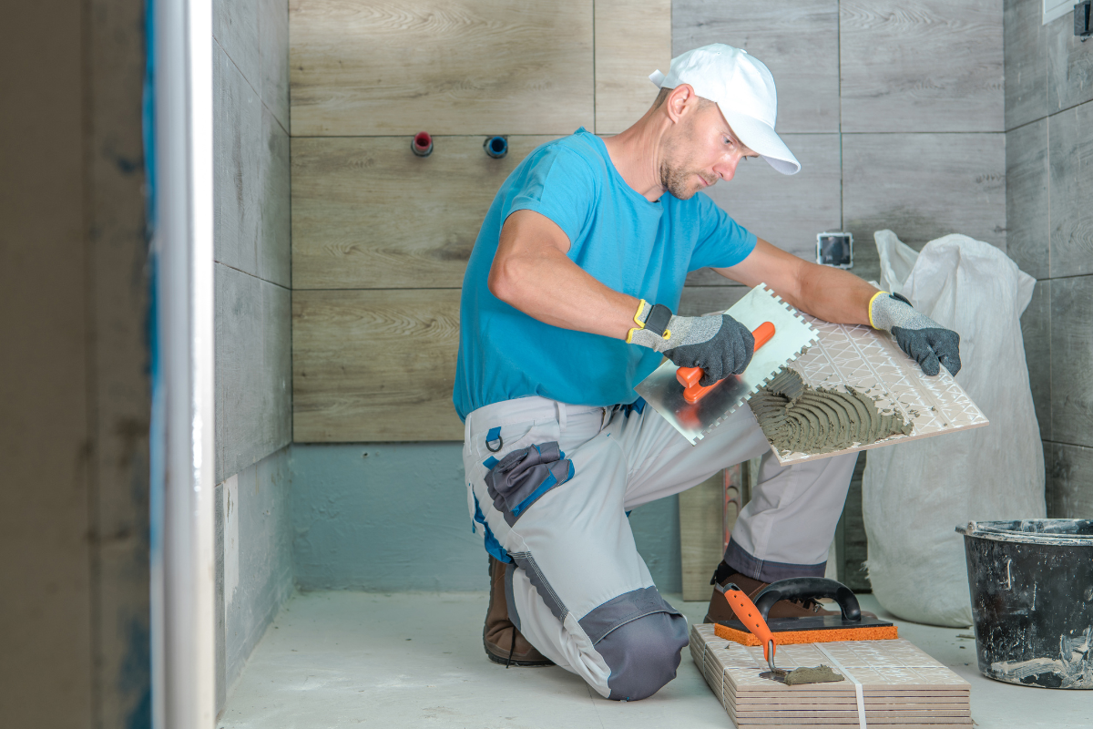 Professional contractors performing bathroom renovation in Toronto