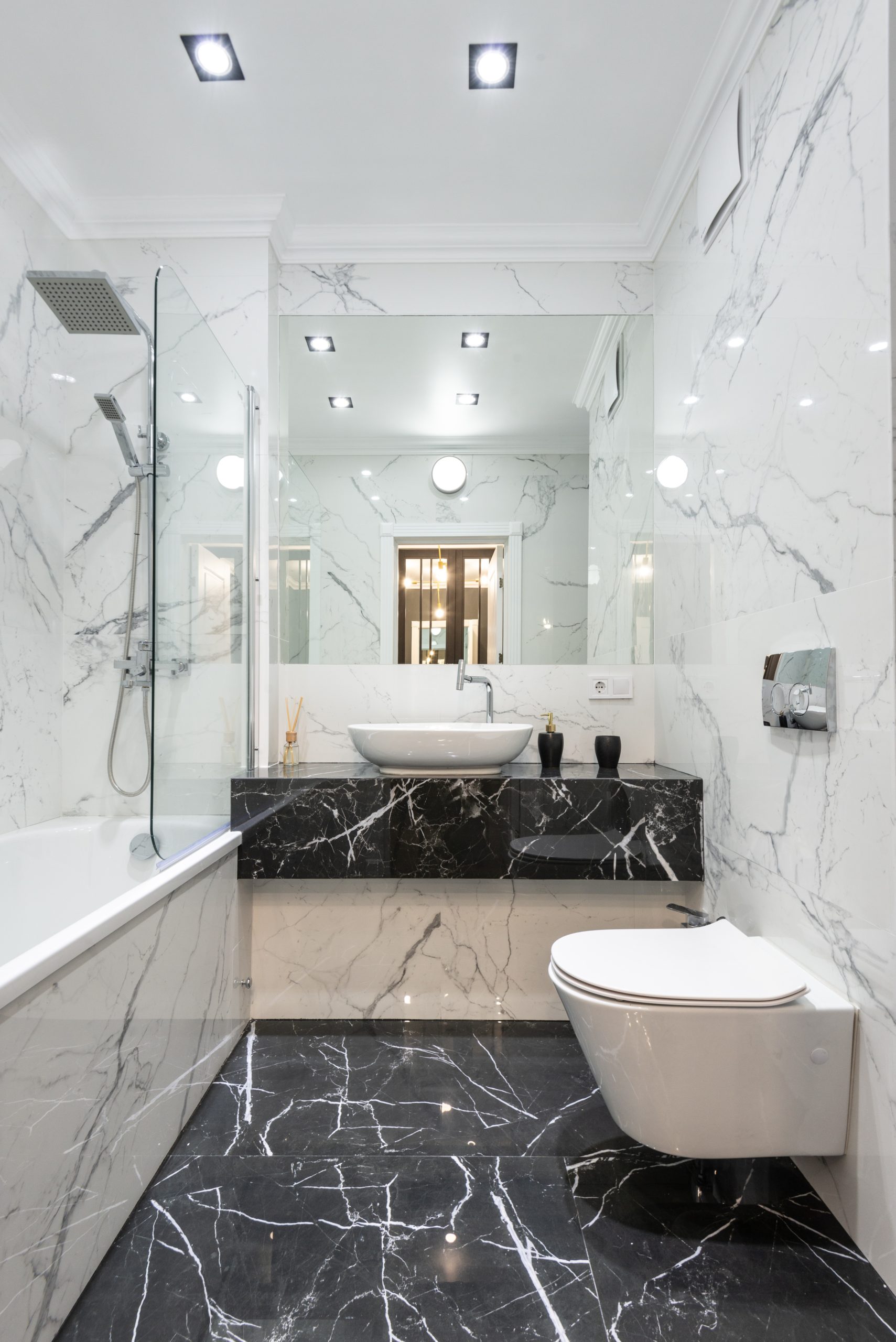 Bathroom Renovation, Dual Tile, Tub-Shower Combo